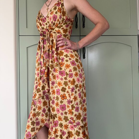 Retro Style Groovy Floral Print Dress - Picture 3 of 7